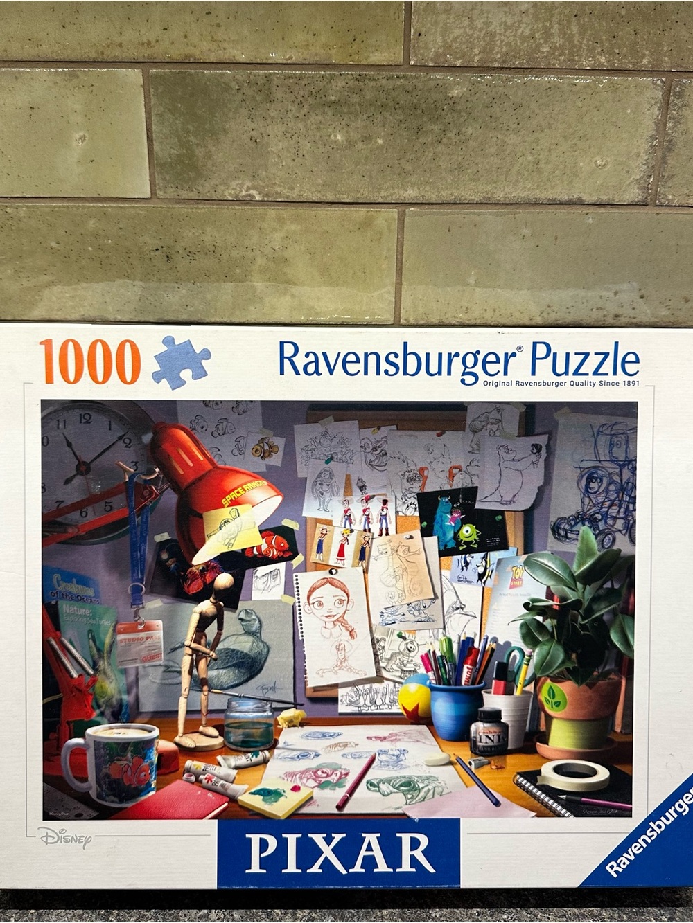 Ravensburger Disney Pixar 1000-Piece Jigsaw Puzzle – Colorful Desk Scene